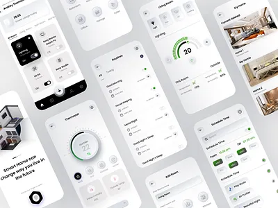 Smart Home App app design clean discover light mobile mobile app mobile app design remote control smart smart device smart home smartapp trend ui uiux ux weather