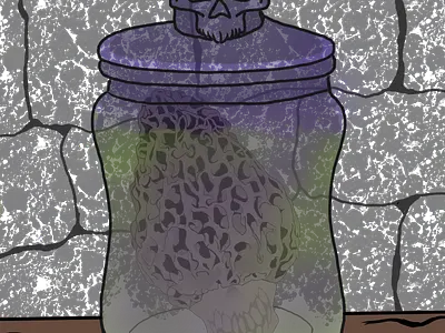 Skull Mushroom in Jar custom custom art design digital art graphic design mushroom mushroom in jar skull