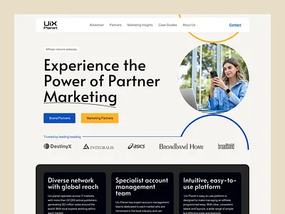 Affiliate Marketing Platform Hero Section! affiliate affiliate links affiliate page business corporate coupons creative design hero hero section interface marketing marketing page minimal pricing product review review platform saas ui web