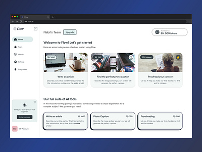 Take your writing to the next level with Flow.ai ai aiwriting artificial intelligence branding design desktop figma figmadesign logo ui ux web app writing writing software