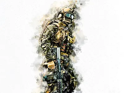 Digital watercolor portrait digital art digital portrait graphic design portrait