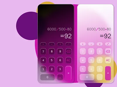 CALCULATOR DESIGN 004 100dayschallenge app design branding calculator challenge dark design glassmorphism graphic design illustration light theme transparent ui ux vector