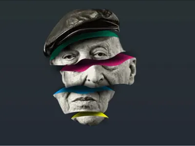 Face Split 2d 3d adobe photoshop artists colorfull face split famous famous art photo manipulation photoshop