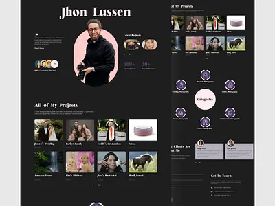 Photographer Portfolio Website Design home page landing page minimal photographer photography photoshoot portfolio showcase ui ui design ideas ui trends uiux designer user experience design user interface design ux web design web designer web ui template