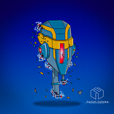 robot destroyed design graphic design illustration