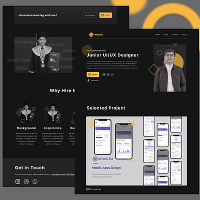 Portfolio app branding design desihn disign portfolio ui ui ux uiux ux web design