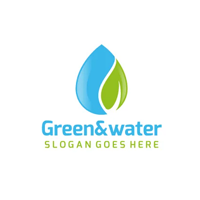 Green & Water Logo 3d animation branding design graphic design illustration motion graphics