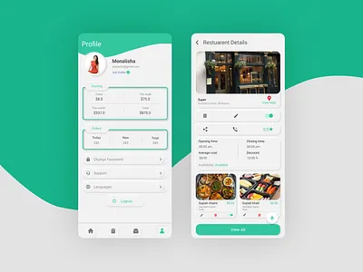 Food zone owner app Ui design 3d branding design designer food graphic graphic design logo ui uiux ux web webdesign