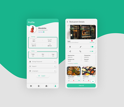 Food zone owner app Ui design 3d branding design designer food graphic graphic design logo ui uiux ux web webdesign