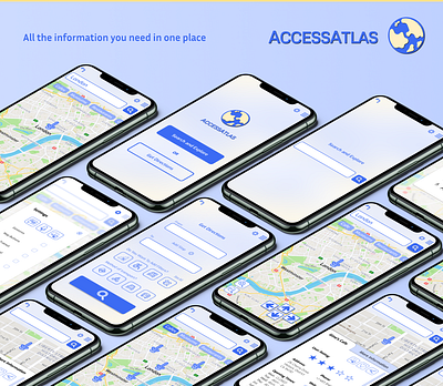 AccessAtlas - location based maps application accessibility accessibledesign app appdesign design maps portfolio responsivedesign ui uidesign ux uxdesign