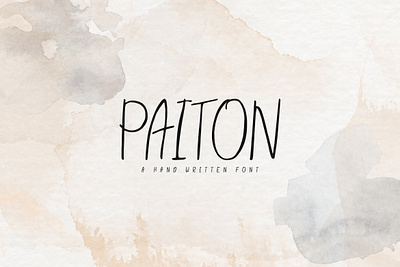 Paiton Handwritten Font handmade font sleek lines