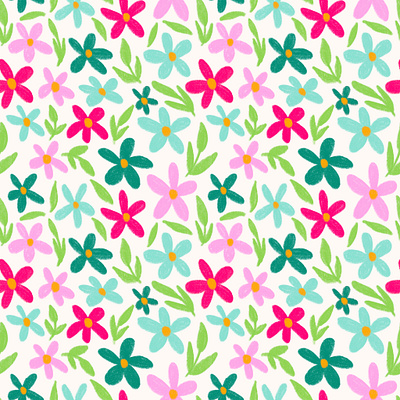Simple Floral repeat pattern floral pattern floral repeat pattern procreate repeating pattern surface pattern design