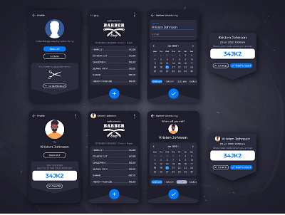 Barber Scheduling App design ui ux