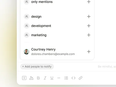 Mellow UI app async communication design home productivity remote tool ui