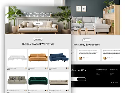 SOFA HEAVEN branding figma landing sofa ui