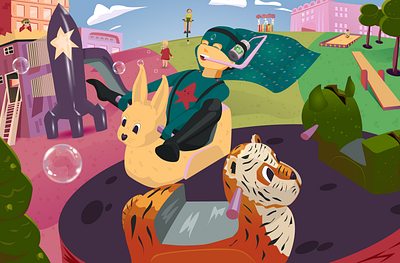 All superheroes were kids once character illustration vector