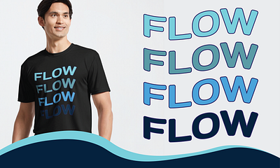 Flow adobe branding creative graphic design illustration logo trending tshirt typography unique