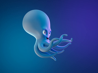 Sedai Octopus Character 3d 3d animation 3d character 3d motion 3d octopus animation branding design graphic graphic design motion graphics octpus