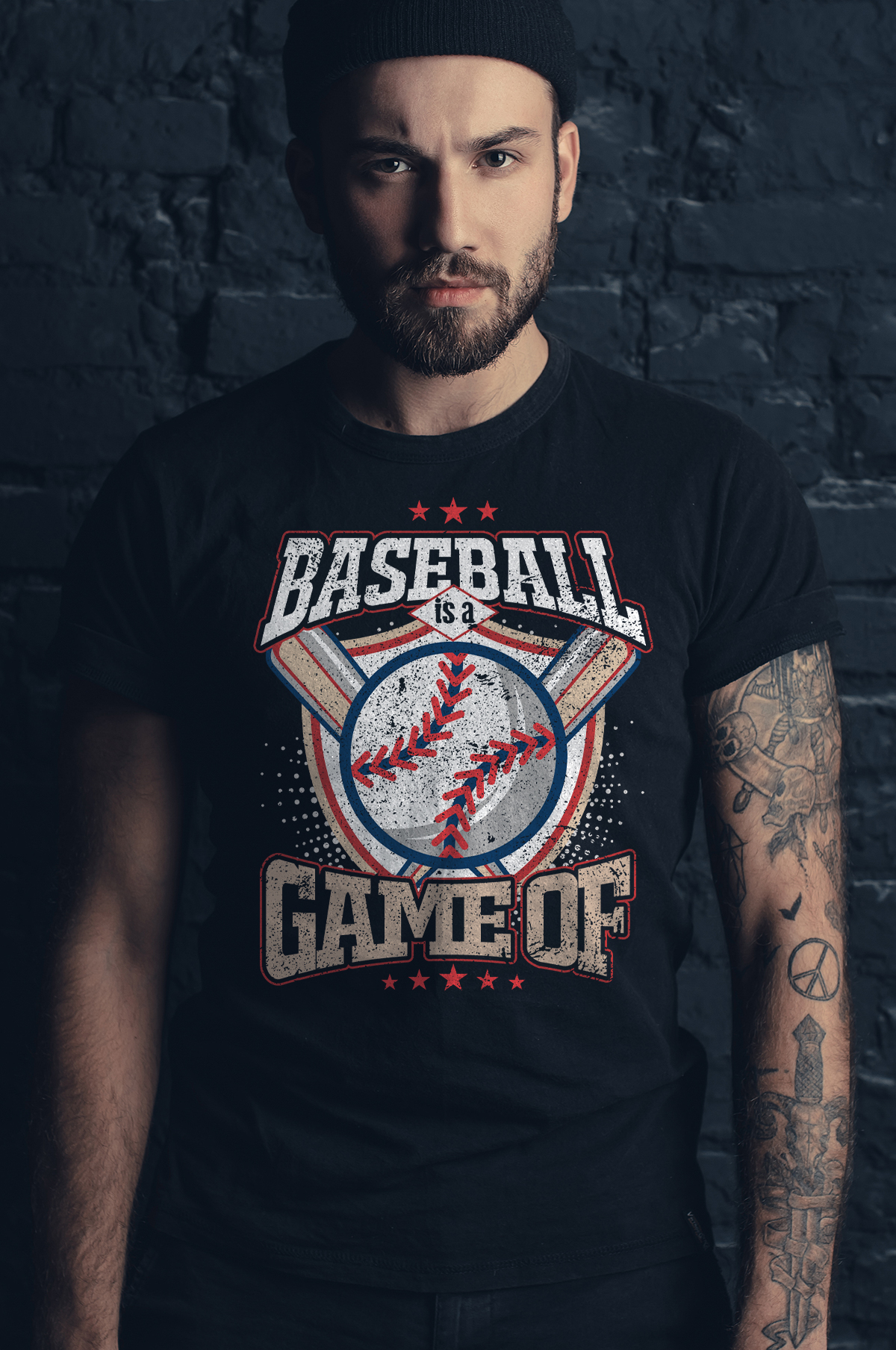 USA baseball t-shirt design vector by khalid