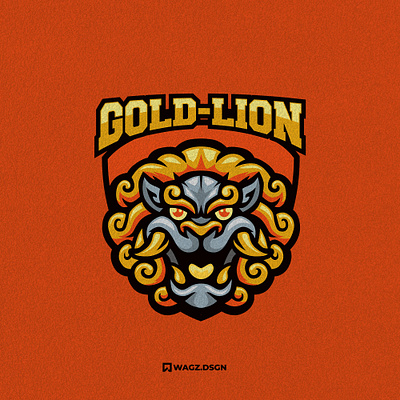 GOLD LION design graphic design illustration lion logo mascot mascot logo vector