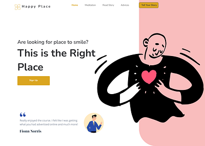 Happy Place (FYP Landing Page) design ui ux