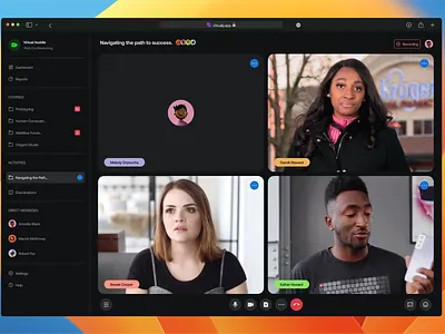 Video Conferencing App - Menu call conferencing design meet meeting ui video video conferencing web