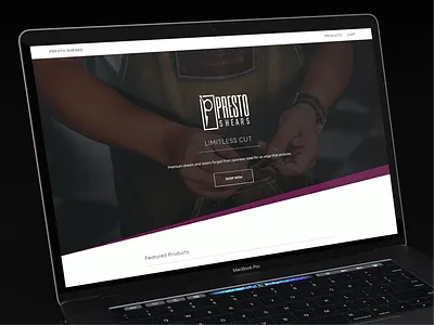 Presto Logo brand branding design illustration logo mark mockup scissors