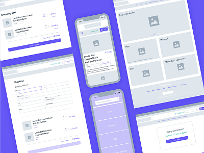Ecommerce Wireframes ecommerce ui ux wireframes
