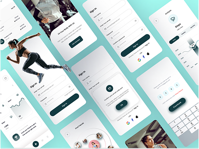 Fitness & Workout Mobile App app design fitness fitness app fitness landing page fitness mobile app gym gym mobile app mobile app sport ui design workout workout app design