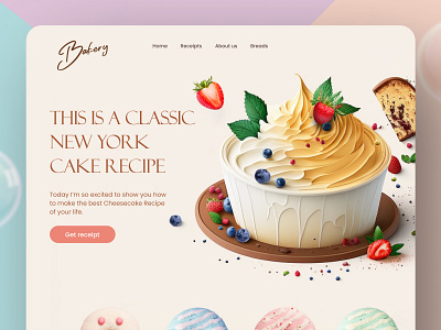 Design of the site for recipes design flat ui uidesign uiux web webdesign website