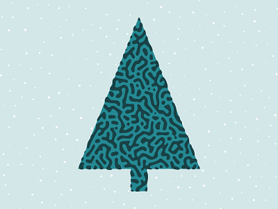 Turing Pattern Christmas Tree (Green) alan turing christmas festive gift green happy holiday merry morphogenesis nature organic pattern pattern design patterns patterns in nature reaction diffusion snow tree turing xmas
