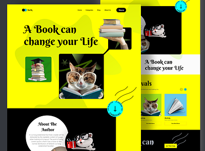 Book Publishing Landing Page book publishing landing page design fashion fashion landing page graphic design grow your business landing page ui website