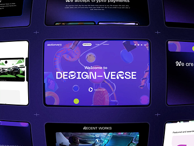 Motionverz Homepage adobe xd crypto figma grain motion motion graphics motion studio purple studio typography ui web3