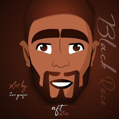 Black race graphic design illustration