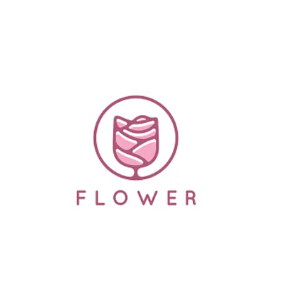 Flower Glass Logo 3d animation design graphic design motion graphics ui ux vector