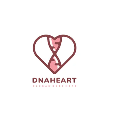 Heart DNA logo animation branding illustration logo