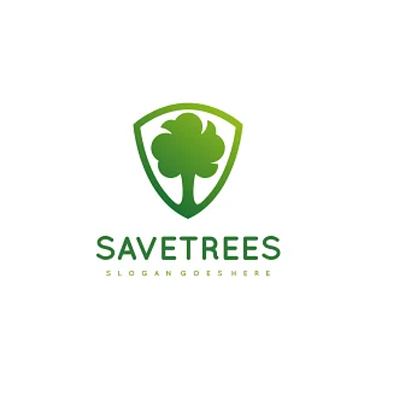 Save Trees Logo design ux vector