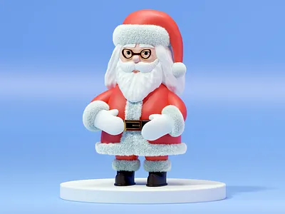 Christmas 3D Illustration 3d 3d character blender character design character illustration christmas illustration santa