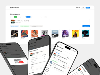 Music Application | Playlists Artists Web Mobile SaaS app branding design figma graphic design illustration logo music ui ux vector