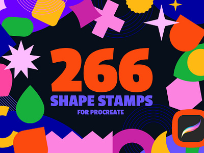 Basic Shapes Stamp Pack - Procreate