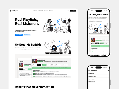 Music Application | Playlists Artists Web Mobile SaaS app branding design figma graphic design illustration logo music saas ui ux vector