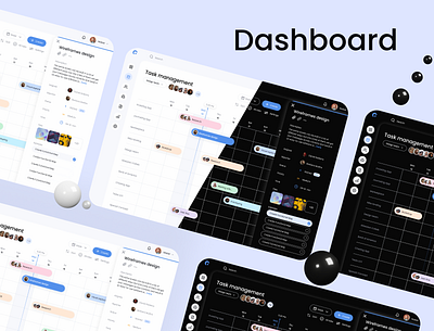 Dashboard abstract admin collaboration creative dashboard design desktop gant interface layaut management navigation productivity sidebar table tasks team ui uiux ux