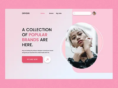 Fashion Header Design dribbble fashion header figma header design landing page ui ui ux ui ux design web design webdesign