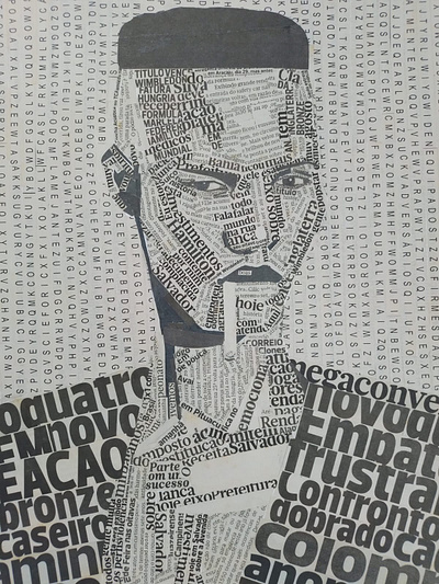 Grace Jones - Newspaper Collage artwork blackandwhite blackpower collage decoration gracejones illustration music portrait