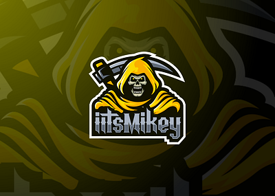 Death Reaper Esport Mascot brand branding death design esport gaming illustration logo mascot reaper skull twitch vector