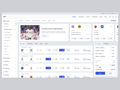 Bet basketball bet bet games clean concept creative design football gambling design sport ui ux white