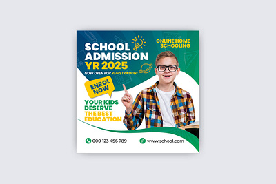 School Admission Social Media Post Template school