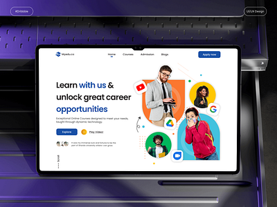 Education Website Design courses web ui design education web ui education website design illustration logo ui ui design uiux uiux design ux web design web ui website design