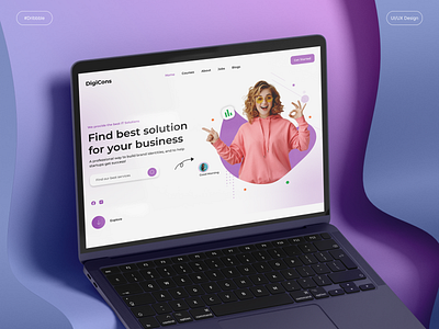 IT Solutions Landing Page UI design illustration it web design it website it website ui iy solution web logo ui ui design uiux uiux design web design web ui website design