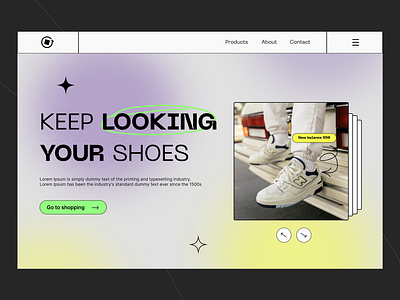 Shoes shop - Web design new balance shoes ui ux web